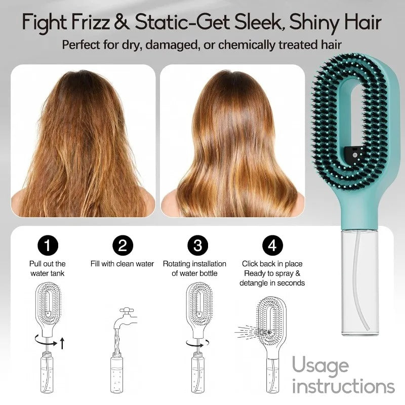 2 in 1 Misting Detangling Brush