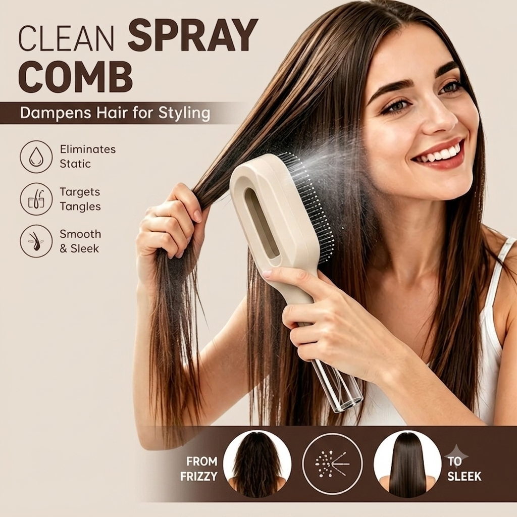 2 in 1 Misting Detangling Brush