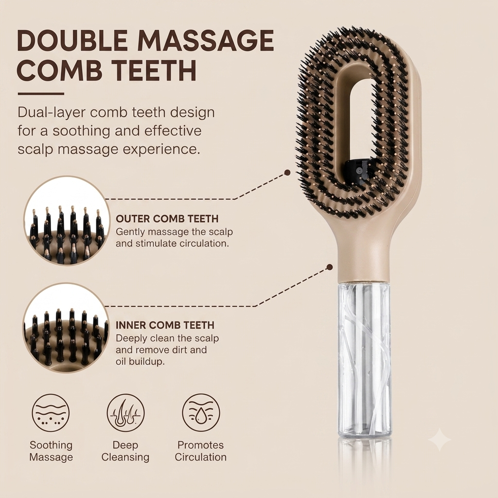 2 in 1 Misting Detangling Brush