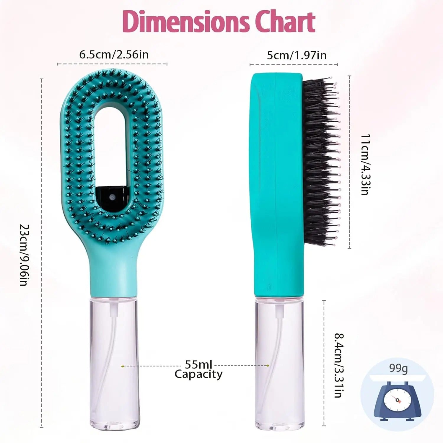 2 in 1 Misting Detangling Brush
